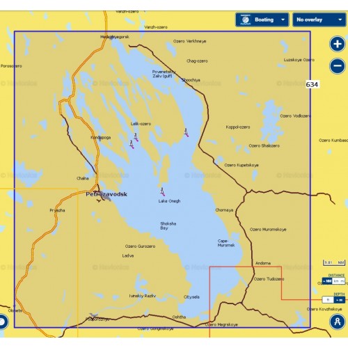 5G634S2 Navionics+ Small Gold, Онежское озеро